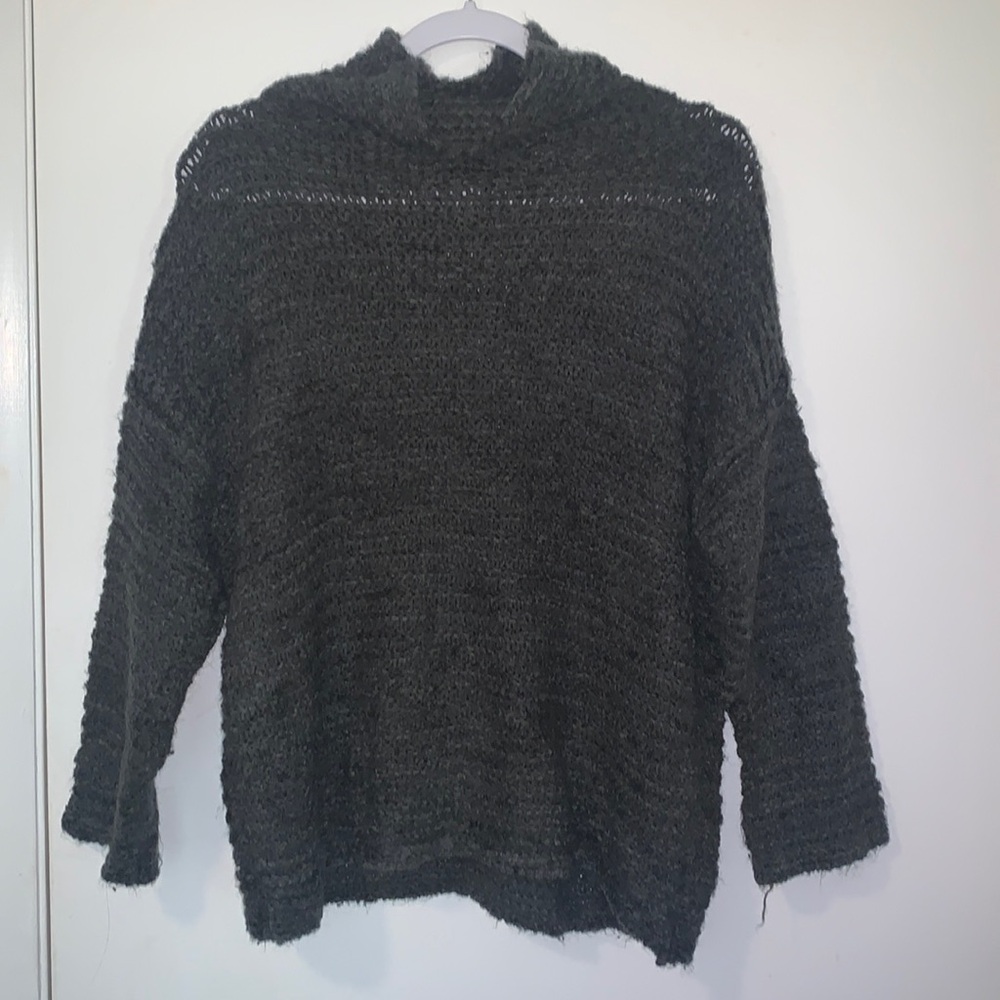 Aerie chunky open knit mockneck sweater